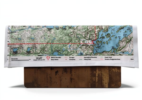 True North BWCA Canoe Topographic Map Waterproof Cloth 12x7in-7