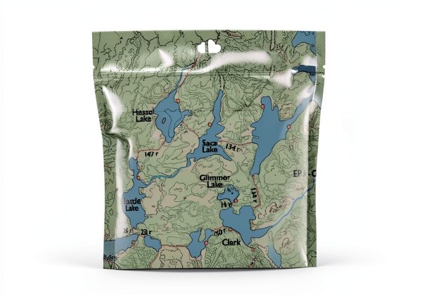 True North BWCA Canoe Topographic Map Waterproof Cloth 12x7in-3