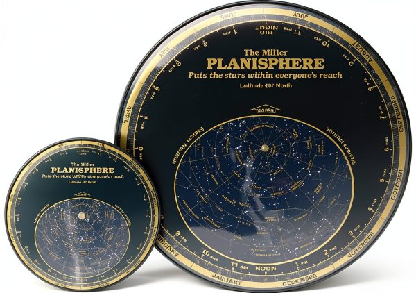 Miller Planisphere 40n/10.5 Black Plastic Star Map Planisphere Compact-0
