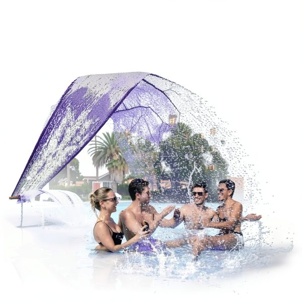 Pool Fountain with Lights for Above and Inground Pools, Dual-Layer Spray Solar Power Pool Waterfall Sprinkler Chiller Aerator, Water Fountain Swimming Pool Accessories with 9-Color Lights and 4 Modes-7