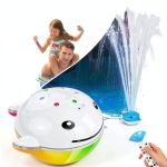Floating Pool Fountain UniWater White LED Light Show Remote Pond-0
