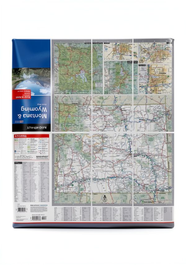 Rand McNally Easy to Fold Montana Wyoming Laminated Map 18x17-2