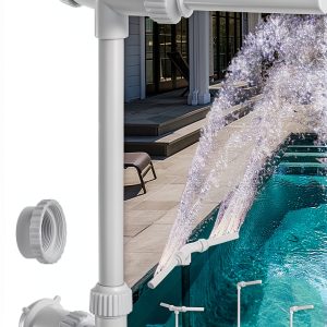Inground Pool Fountain VULNESS Dual Jet Waterfall Sprinkler for Ponds-0