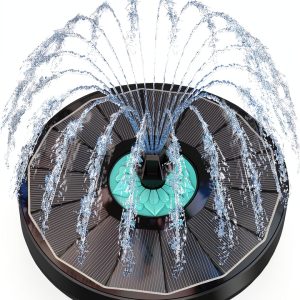 Solar Fountain GAIZERL 3.5W Cyan Flower Bird Bath - 7 Nozzle Solar-0