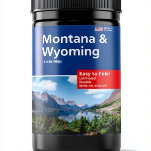 Rand McNally Easy to Fold Montana Wyoming Laminated Map 18x17-0