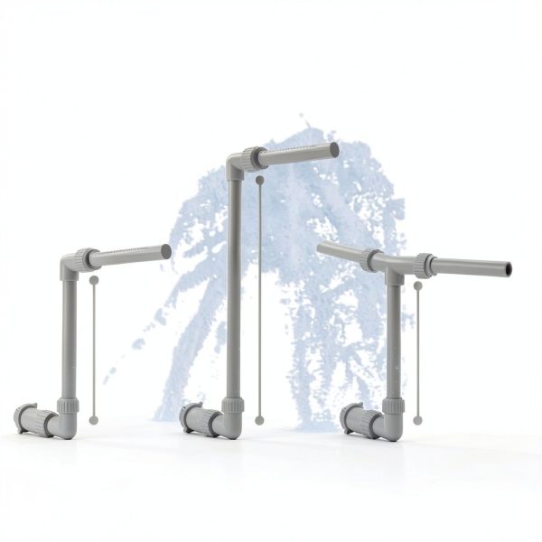 Inground Pool Fountain VULNESS Dual Jet Waterfall Sprinkler for Ponds-2