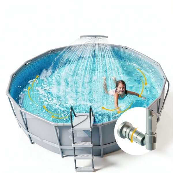 Pool Fountain Dogity Dual Spray Solar LED Aerator for Pools-3