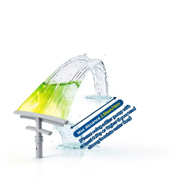 Pool Fountain Dogity Dual Spray Solar LED Aerator for Pools-1